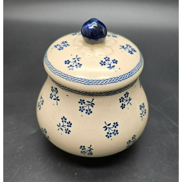 Vintage Johnson Brothers Sugar Pot Blue & Cream Floral Ceramic England Dh1351 - Picture 2 of 10